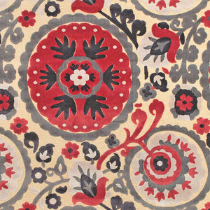 Homeroots 8' X 11' Tan Red And Taupe Paisley Power Loom Area Rug Red Viscose 565580