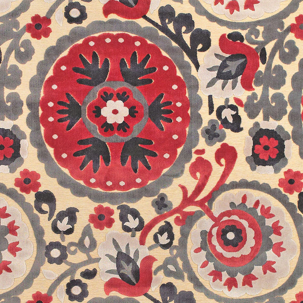 Homeroots 8' X 11' Tan Red And Taupe Paisley Power Loom Area Rug Red Viscose 565580