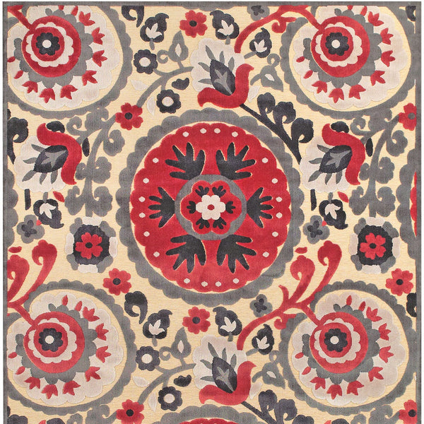 Homeroots 8' X 11' Tan Red And Taupe Paisley Power Loom Area Rug Red Viscose 565580