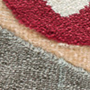 Homeroots 8' Tan Red And Taupe Paisley Power Loom Runner Rug Red Viscose 565581