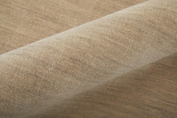 Homeroots 8' Tan Wool Hand Woven Runner Rug Gray Wool 565592