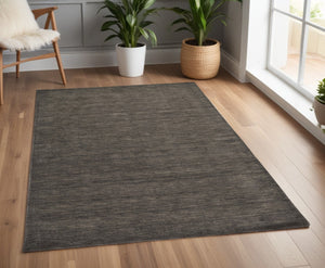 HomeRoots 4' Hand-Woven Tan Wool Area Rug – Elegant, Durable, and Stain-Resistant for Any Room in Your Home 4' X 6' 565594