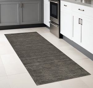 Homeroots 8' Brown Wool Hand Woven Runner Rug Brown Wool 565598