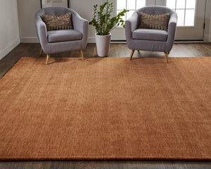 HomeRoots 4' Hand-Woven Tan Wool Area Rug – Elegant, Durable, and Stain-Resistant for Any Room in Your Home 5' X 8' 565602