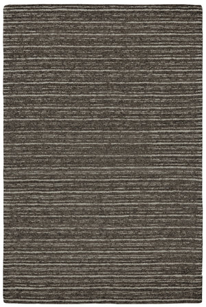Homeroots 5' X 8' Brown And Ivory Wool Striped Hand Tufted Area Rug Brown Wool 565618