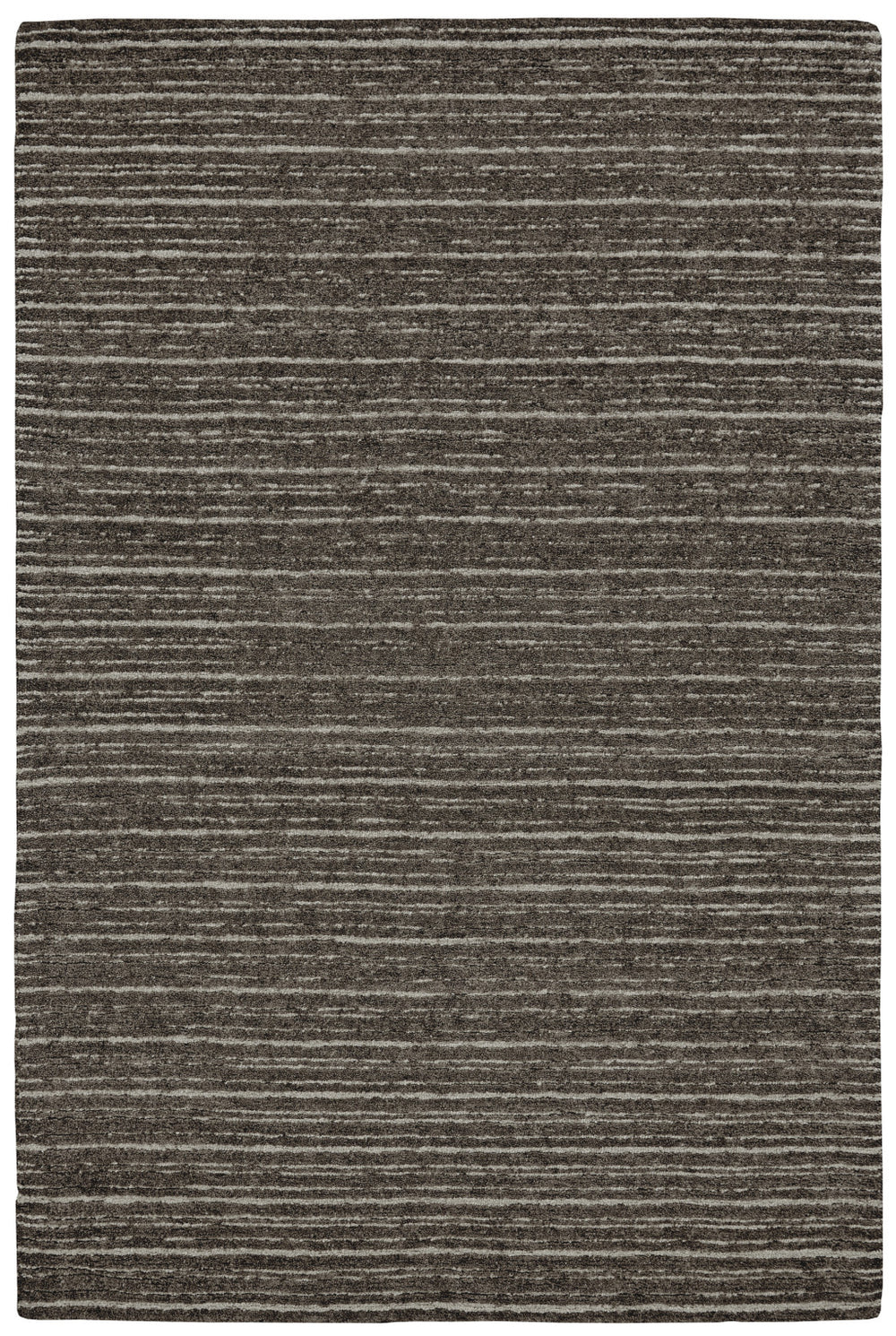 Homeroots 5' X 8' Brown And Ivory Wool Striped Hand Tufted Area Rug Brown Wool 565618