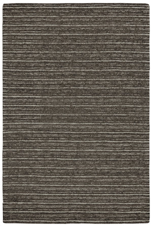 Homeroots 5' X 8' Brown And Ivory Wool Striped Hand Tufted Area Rug Brown Wool 565618