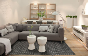 Homeroots 5' X 8' Brown And Ivory Wool Striped Hand Tufted Area Rug Brown Wool 565618