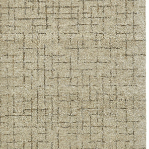 HomeRoots 5' X 8' Tan Wool Hand-Tufted Geometric Area Rug for Modern Homes - Soft, Durable, and Stylish Design Gray 565619