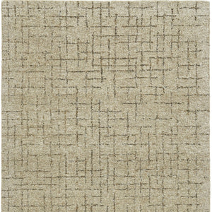HomeRoots 5' X 8' Tan Wool Hand-Tufted Geometric Area Rug for Modern Homes - Soft, Durable, and Stylish Design Gray 565619