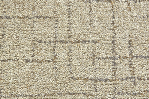 HomeRoots 5' X 8' Tan Wool Hand-Tufted Geometric Area Rug for Modern Homes - Soft, Durable, and Stylish Design Gray 565619