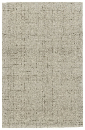 HomeRoots 5' X 8' Tan Wool Hand-Tufted Geometric Area Rug for Modern Homes - Soft, Durable, and Stylish Design Gray 565619