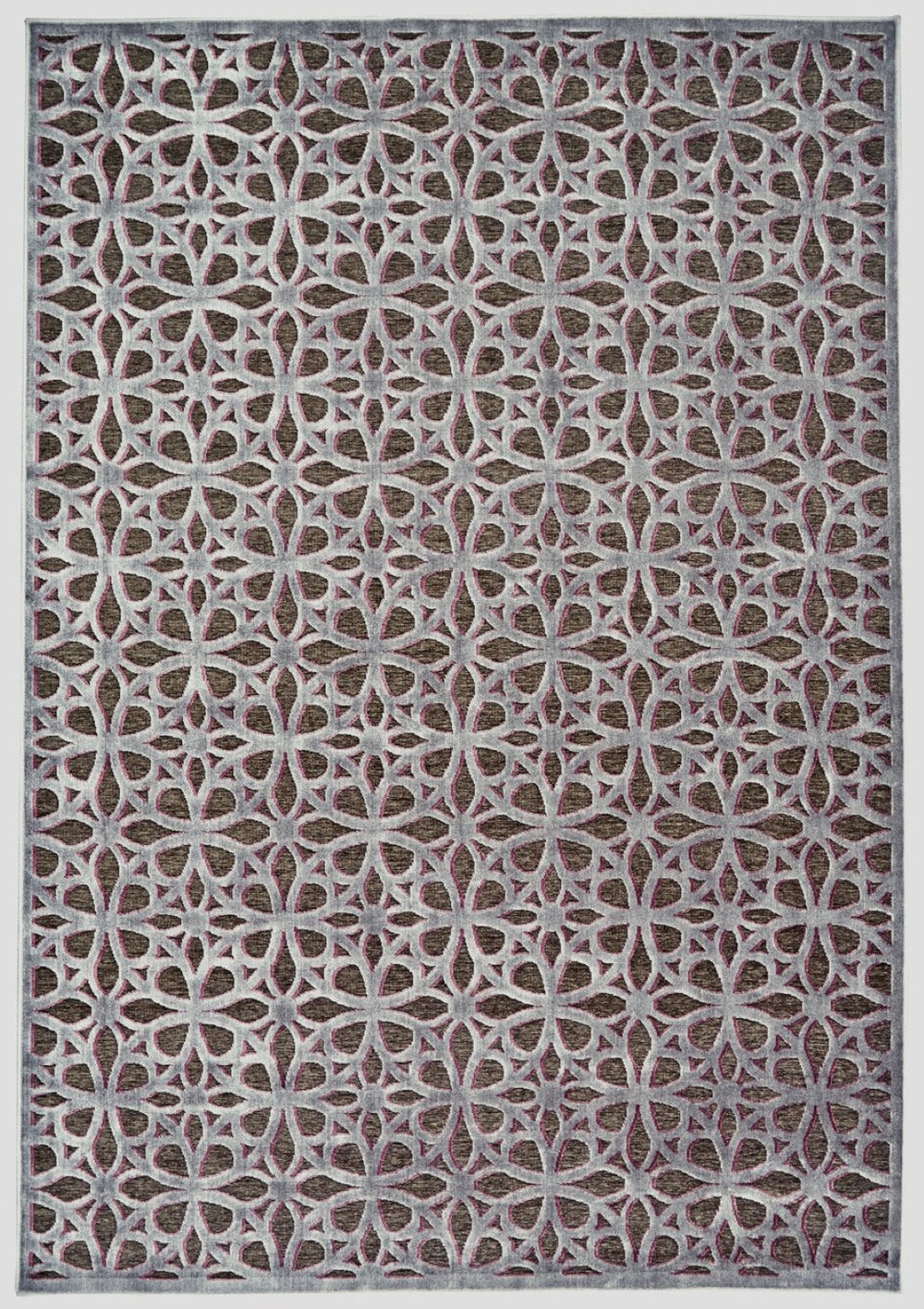 HomeRoots 10' Geometric Area Rug in Purple, Brown, and Gray – Stylish Power-Loomed Design for Modern Spaces 10' X 13' 565630