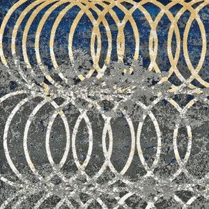 HomeRoots 10' Gray, Ivory & Blue Geometric Area Rug - Soft, Durable Power Loomed Design for Living Spaces 10' X 13' 565651