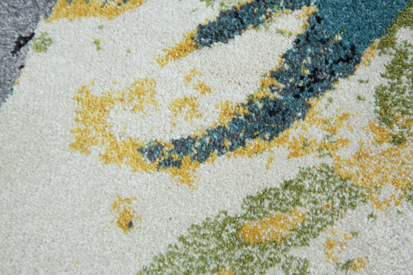 HomeRoots 10' Worn-Faded Floral Area Rug in Green, Blue, and Ivory - Timeless Charm for Any Space 10' X 13' 565656
