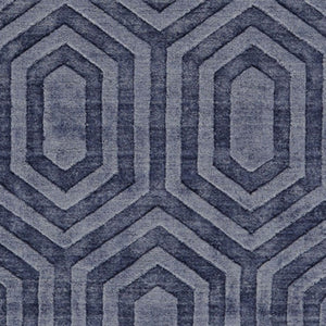 HomeRoots 8' X 10' Hand-Woven Blue Geometric Area Rug - Durable, Unique, and Perfect for Modern Living Spaces 565660