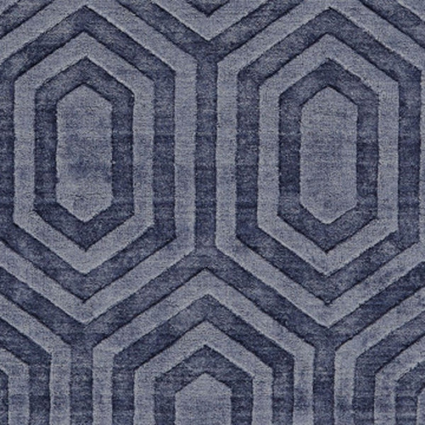 HomeRoots 8' X 10' Hand-Woven Blue Geometric Area Rug - Durable, Unique, and Perfect for Modern Living Spaces 565660