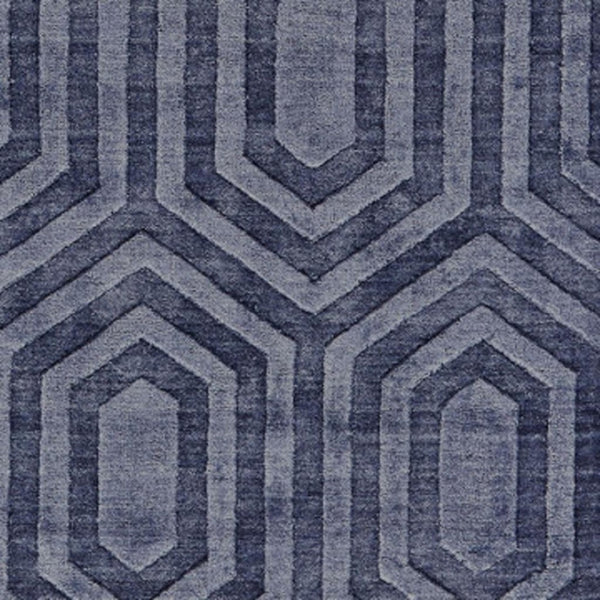 HomeRoots 8' X 10' Hand-Woven Blue Geometric Area Rug - Durable, Unique, and Perfect for Modern Living Spaces 565660