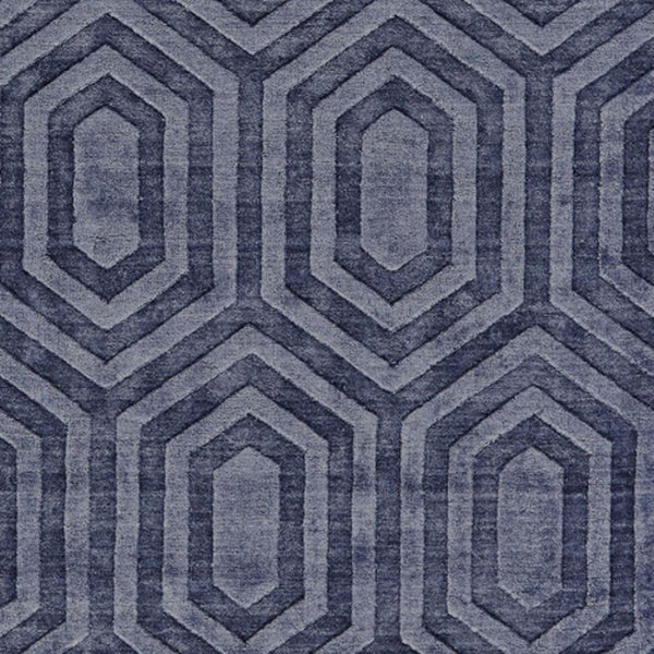 HomeRoots 8' X 10' Hand-Woven Blue Geometric Area Rug - Durable, Unique, and Perfect for Modern Living Spaces 565660