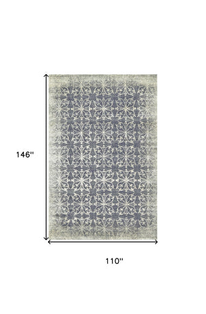 Homeroots 9' X 12' Tan And Gray Geometric Power Loom Area Rug Brown Viscose 565665