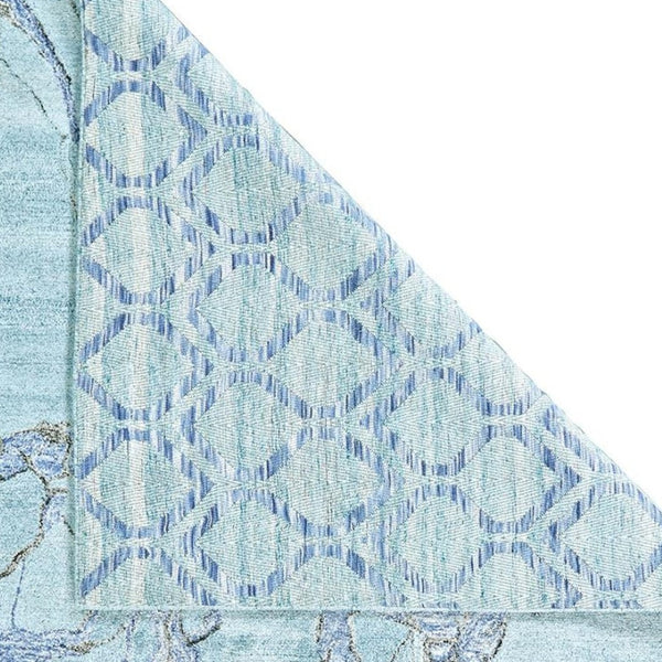HomeRoots 5' X 8' Abstract Hand-Tufted Area Rug for a Modern Touch and Cozy Comfort in Any Living Space Blue 565673