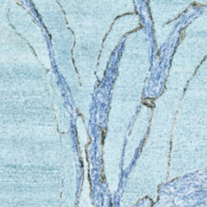 HomeRoots 5' X 8' Abstract Hand-Tufted Area Rug for a Modern Touch and Cozy Comfort in Any Living Space Blue 565673