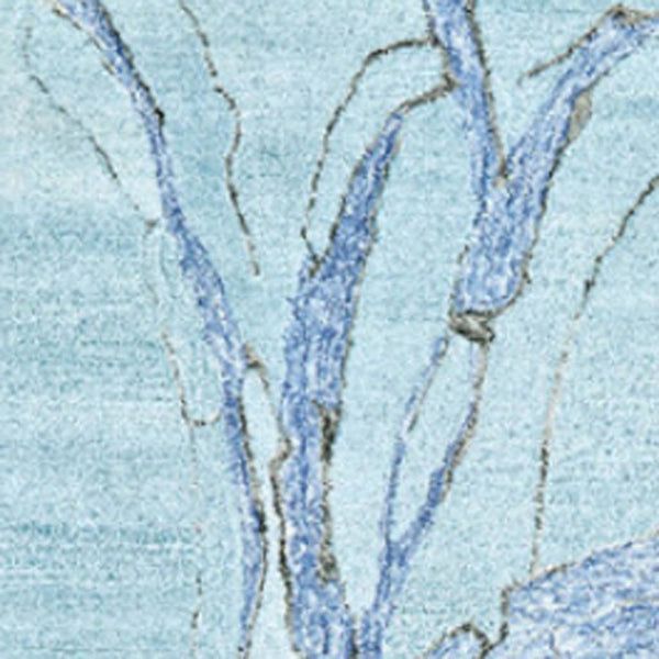 HomeRoots 5' X 8' Abstract Hand-Tufted Area Rug for a Modern Touch and Cozy Comfort in Any Living Space Blue 565673