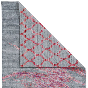 Homeroots 5' X 8' Red And Gray Abstract Hand Tufted Area Rug Red Viscose 565674