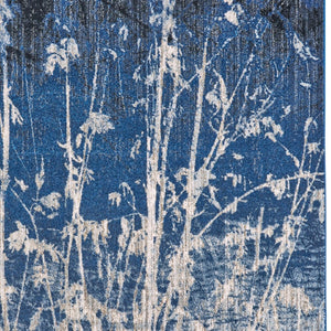 HomeRoots 10' Contemporary Abstract Area Rug in Gray, Black, and Blue – Durable, Stain-Resistant Design for Homes 10' X 14' 565692