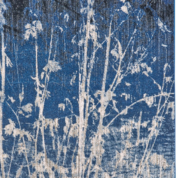 HomeRoots 10' Contemporary Abstract Area Rug in Gray, Black, and Blue – Durable, Stain-Resistant Design for Homes 10' X 14' 565692