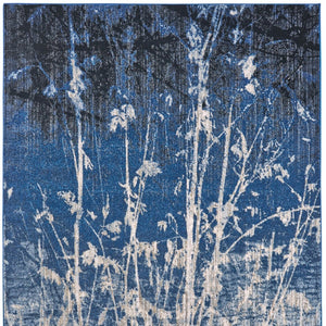 HomeRoots 10' Contemporary Abstract Area Rug in Gray, Black, and Blue – Durable, Stain-Resistant Design for Homes 10' X 14' 565692