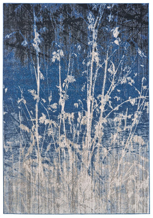 HomeRoots 10' Contemporary Abstract Area Rug in Gray, Black, and Blue – Durable, Stain-Resistant Design for Homes 10' X 14' 565692