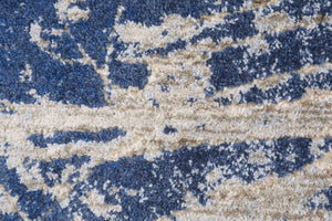 HomeRoots 10' Contemporary Abstract Area Rug in Gray, Black, and Blue – Durable, Stain-Resistant Design for Homes 10' X 14' 565692
