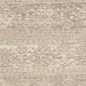 HomeRoots 6' Hand-Knotted Wool Southwestern Area Rug – Earthy Brown & Tan Geometric Design for Any Room 6' X 9' 565696