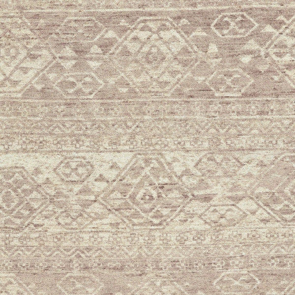 HomeRoots 6' Hand-Knotted Wool Southwestern Area Rug – Earthy Brown & Tan Geometric Design for Any Room 6' X 9' 565696