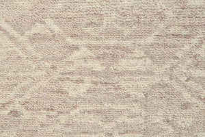 HomeRoots 6' Hand-Knotted Wool Southwestern Area Rug – Earthy Brown & Tan Geometric Design for Any Room 6' X 9' 565696