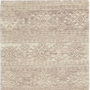 HomeRoots 6' Hand-Knotted Wool Southwestern Area Rug – Earthy Brown & Tan Geometric Design for Any Room 8' X 10' 565697