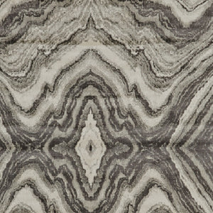 HomeRoots 7' Abstract Area Rug in Ivory, Gray, and Tan - Durable Power Loom Design for Modern Spaces 7' X 10' 565722