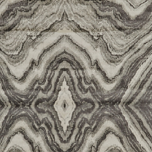 HomeRoots 7' Abstract Area Rug in Ivory, Gray, and Tan - Durable Power Loom Design for Modern Spaces 7' X 10' 565722