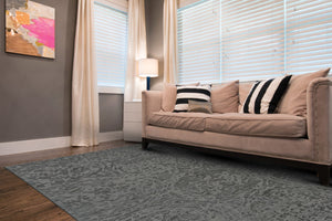 HomeRoots 6' X 9' Abstract Hand Woven Area Rug - Modern Artistry for Stylish Comfort and Durable Everyday Use Gray 565725