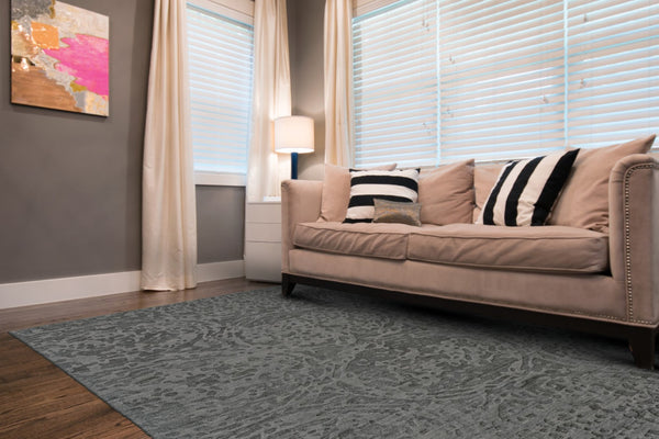 HomeRoots 6' X 9' Abstract Hand Woven Area Rug - Modern Artistry for Stylish Comfort and Durable Everyday Use Gray 565725