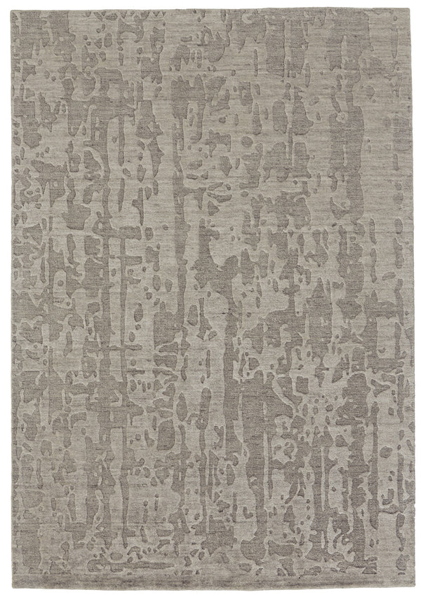 Homeroots 6' X 9' Taupe Abstract Hand Woven Area Rug Taupe Viscose 565726