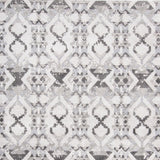 Homeroots 8' X 11' Gray And Ivory Geometric Power Loom Area Rug Ivory Polypropylene 565731