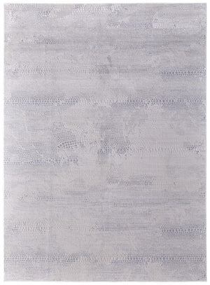 HomeRoots 5' Gray and Ivory Abstract Area Rug - Durable, Power Loomed Design for Sophisticated Home Décor 5' X 8' 565733