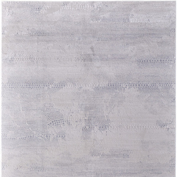 HomeRoots 5' Gray and Ivory Abstract Area Rug - Durable, Power Loomed Design for Sophisticated Home Décor 5' X 8' 565733