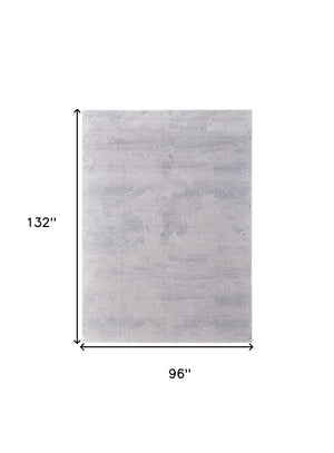 HomeRoots 5' Gray and Ivory Abstract Area Rug - Durable, Power Loomed Design for Sophisticated Home Décor 8' X 11' 565734