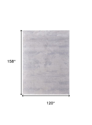 HomeRoots 5' Gray and Ivory Abstract Area Rug - Durable, Power Loomed Design for Sophisticated Home Décor 10' X 13' 565735