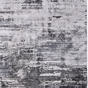 HomeRoots 5' Gray Ivory Taupe Abstract Area Rug - Contemporary Power Loomed Design for Stylish Living Spaces 5' X 8' 565736
