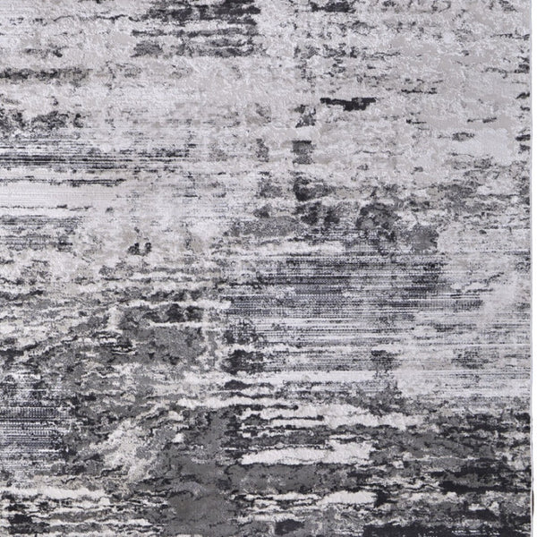HomeRoots 5' Gray Ivory Taupe Abstract Area Rug - Contemporary Power Loomed Design for Stylish Living Spaces 5' X 8' 565736