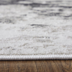 HomeRoots 5' Gray Ivory Taupe Abstract Area Rug - Contemporary Power Loomed Design for Stylish Living Spaces 8' X 11' 565737